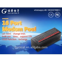 16 Ports wavecom gsm modem pool and Recharge Q2403 GSM gateway BULK SMS MMS