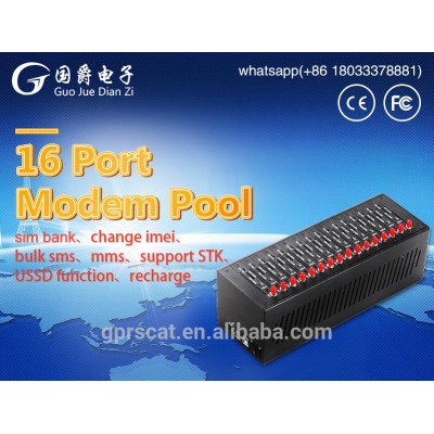 USB GSM SIM Card 16 port bulk sms modem/3g usb modem drivers